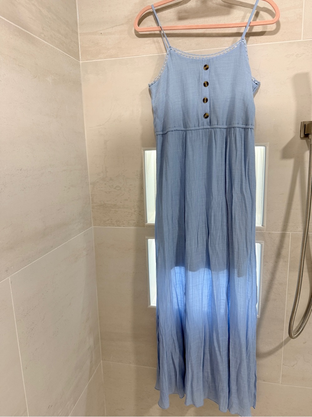 Say What? Light Blue Spaghetti Strap Maxi Dress